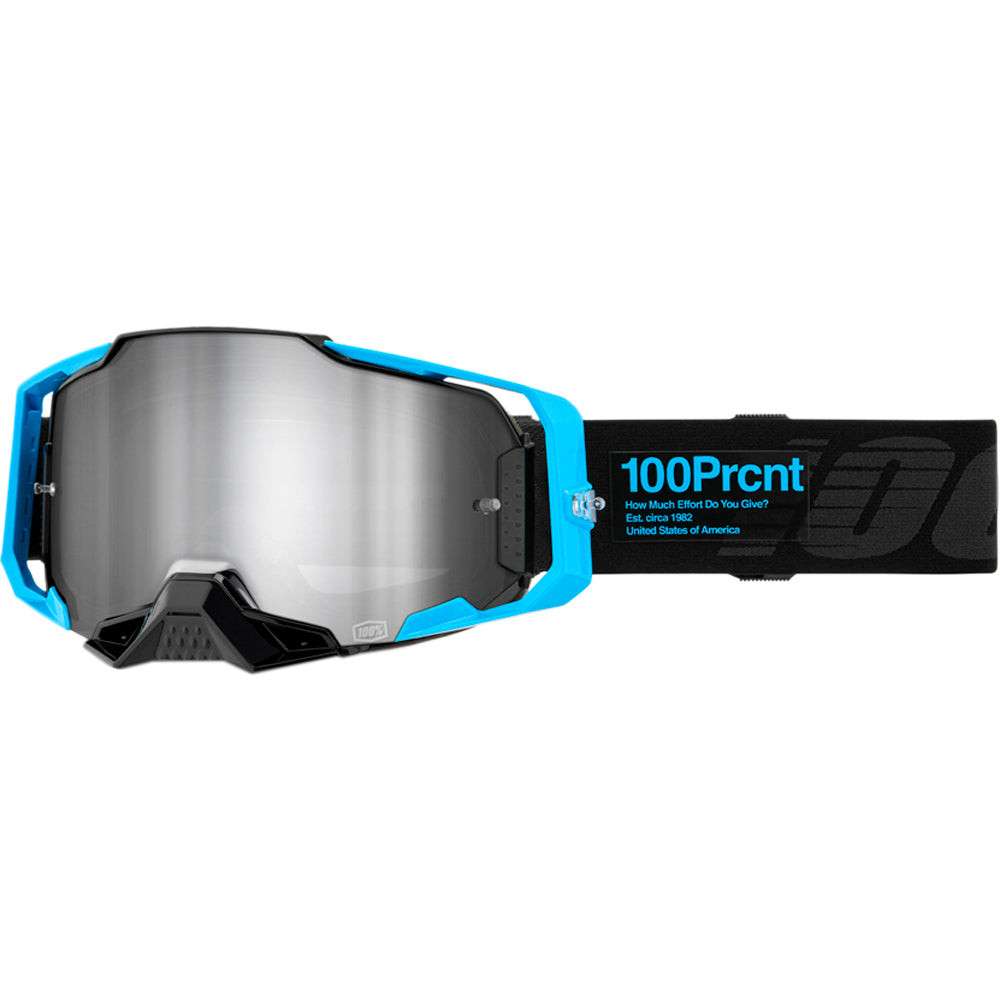 Googles 100% Armega Barely 2 Lente Espejo Negro